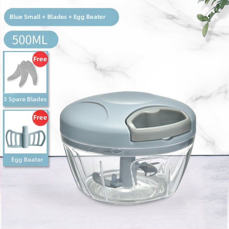 Ръчно издърпвана домакинска многофункционална машина за рязане на зеленчуци, белачка за чесън, кухненска машина за мелене на чесън, машина за готвене, дърпане на чесън, мелачка за зеленчуци на едро