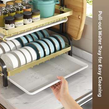 Nõud ja nõudepesuriiul Köögisahtel Noahoidja Söögipulkade hoidik Integreeritud äravoolurest Majapidamises kasutatav multifunktsionaalne kausiriiul