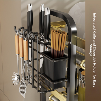 Nõud ja nõudepesuriiul Köögisahtel Noahoidja Söögipulkade hoidik Integreeritud äravoolurest Majapidamises kasutatav multifunktsionaalne kausiriiul