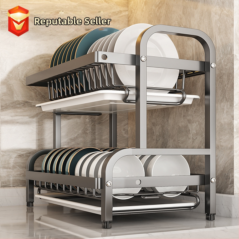 Indai ir indų laikymo lentynėlė Virtuvės laikymo lentynėlė Peilių laikiklis Lazdelių laikiklis Integruotas kanalizacijos stovas Buitinis daugiafunkcis dubenėlių stovas