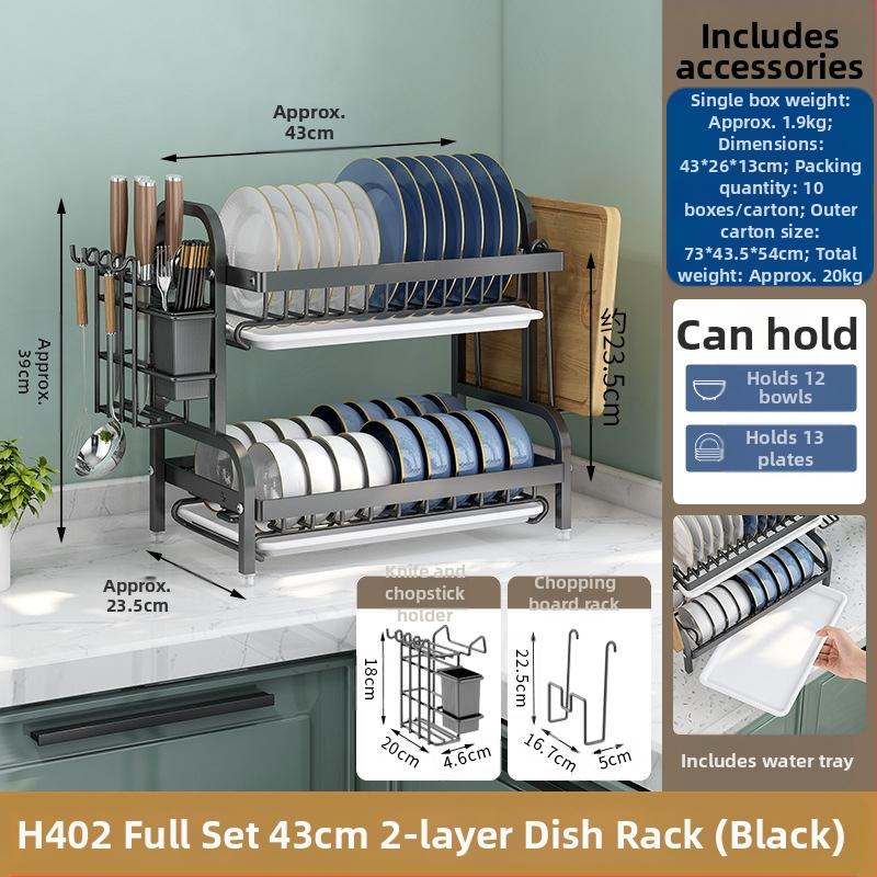 Nõud ja nõudepesuriiul Köögisahtel Noahoidja Söögipulkade hoidik Integreeritud äravoolurest Majapidamises kasutatav multifunktsionaalne kausiriiul