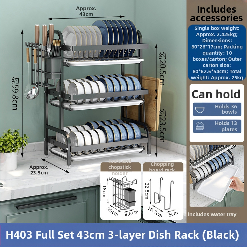 Nõud ja nõudepesuriiul Köögisahtel Noahoidja Söögipulkade hoidik Integreeritud äravoolurest Majapidamises kasutatav multifunktsionaalne kausiriiul