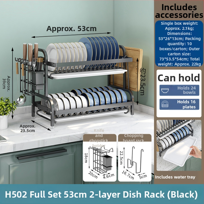 Nõud ja nõudepesuriiul Köögisahtel Noahoidja Söögipulkade hoidik Integreeritud äravoolurest Majapidamises kasutatav multifunktsionaalne kausiriiul