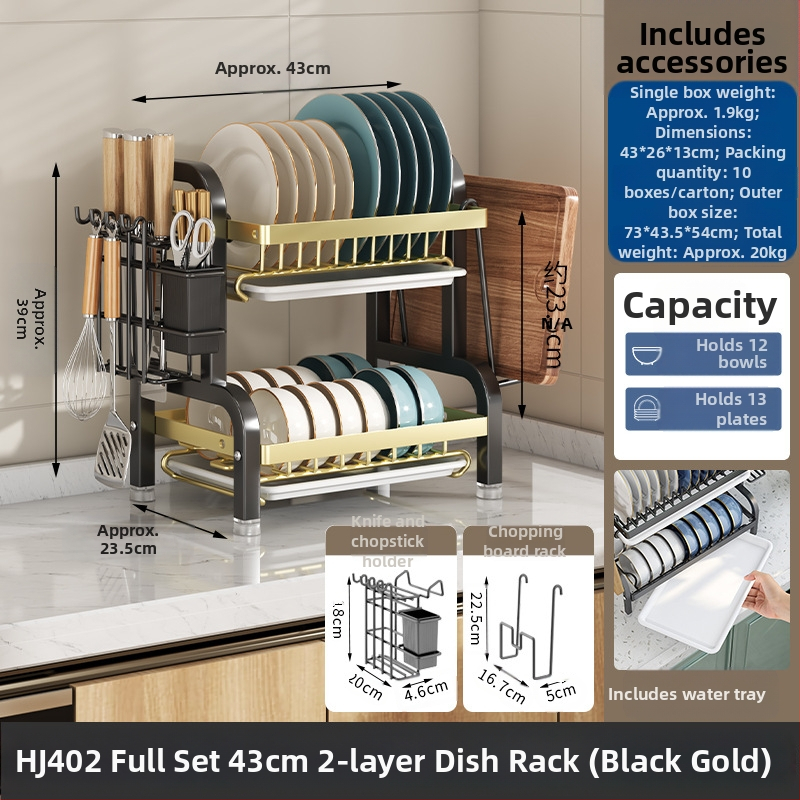 Nõud ja nõudepesuriiul Köögisahtel Noahoidja Söögipulkade hoidik Integreeritud äravoolurest Majapidamises kasutatav multifunktsionaalne kausiriiul