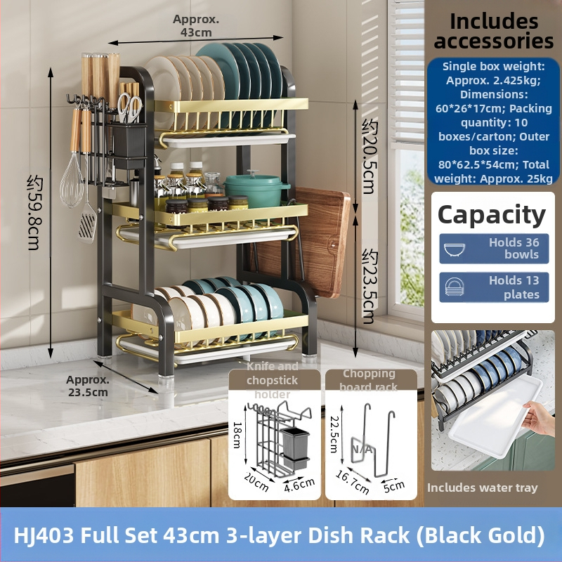 Nõud ja nõudepesuriiul Köögisahtel Noahoidja Söögipulkade hoidik Integreeritud äravoolurest Majapidamises kasutatav multifunktsionaalne kausiriiul
