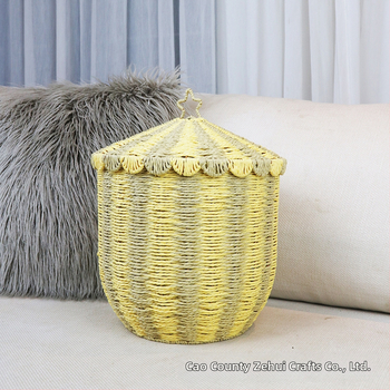 Tkana košara za pohranu u nordijskom stilu od ratana, stolna pletena košara za kućanstvo, igračke, grickalice, razno, organizirana kutija za pohranu