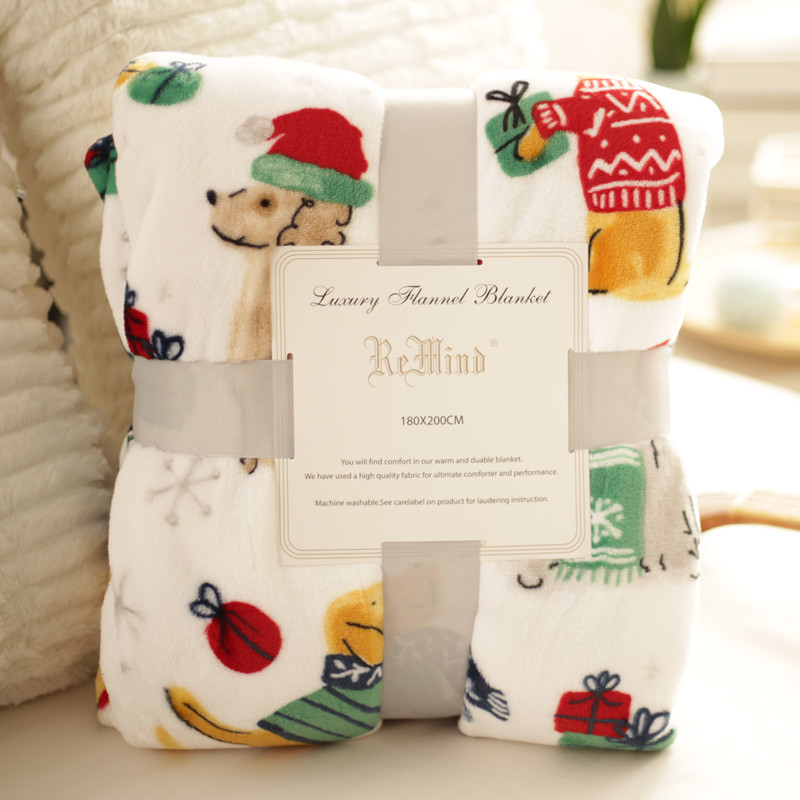 Ziemassvētku sega Piparkūku vīriņš Biroja snaudu sega Dāvanu sega Piena flīsa flaneļa palagi Flīsa sega Dīvāna sega