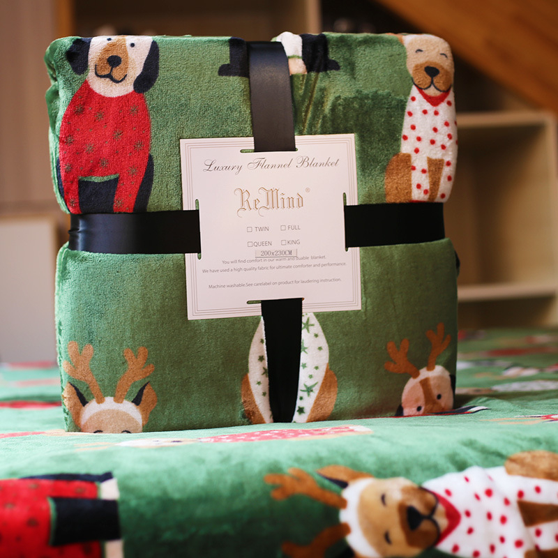 Ziemassvētku sega Piparkūku vīriņš Biroja snaudu sega Dāvanu sega Piena flīsa flaneļa palagi Flīsa sega Dīvāna sega