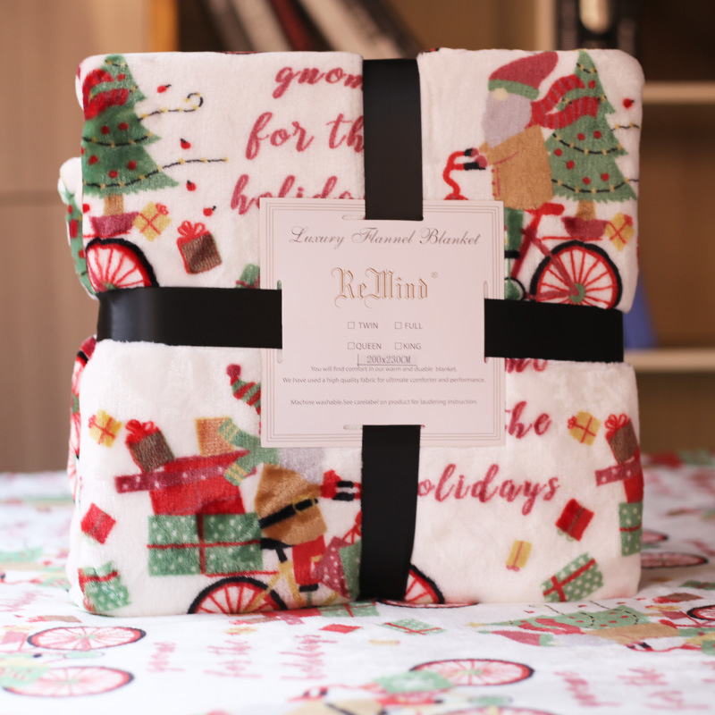 Ziemassvētku sega Piparkūku vīriņš Biroja snaudu sega Dāvanu sega Piena flīsa flaneļa palagi Flīsa sega Dīvāna sega