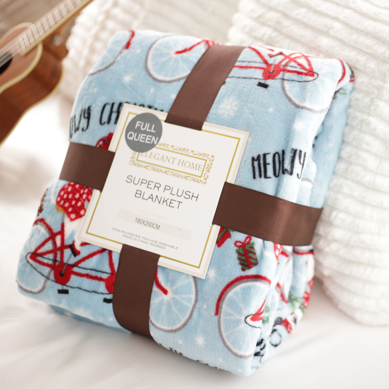 Ziemassvētku sega Piparkūku vīriņš Biroja snaudu sega Dāvanu sega Piena flīsa flaneļa palagi Flīsa sega Dīvāna sega