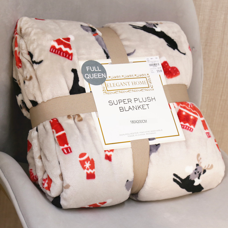 Ziemassvētku sega Piparkūku vīriņš Biroja snaudu sega Dāvanu sega Piena flīsa flaneļa palagi Flīsa sega Dīvāna sega