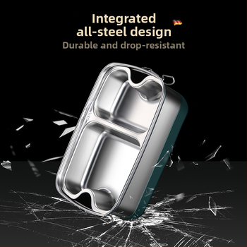 304 nerūdijančio plieno pietų dėžutė, biuro darbuotojo pietų dėžutė, studento valgyklos pietų lėkštė, dvisluoksnė pietų dėžutė, skyrius daržovių likučiams