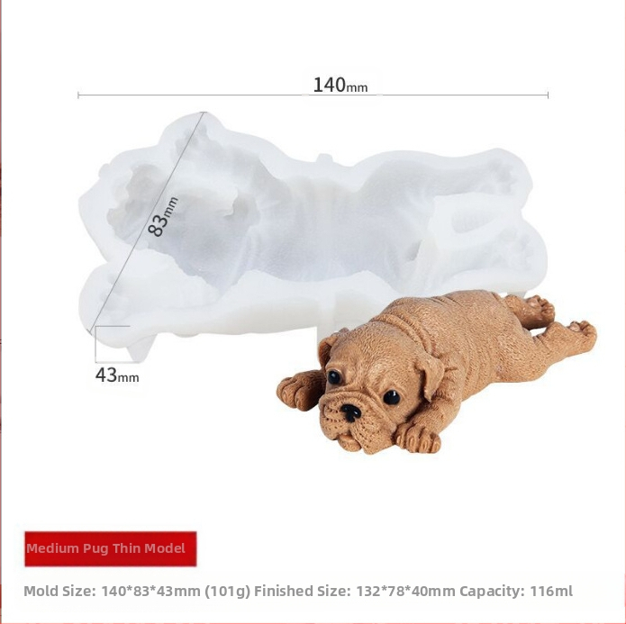 Täienda 3D võrgust punase huulepulgaga sea Shapi koerakoogi vahu silikoonvormi loomaželee jäätise näpuotsaga vormi