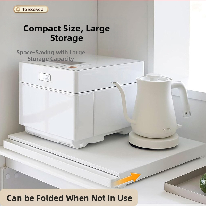 Кухненска стойка за съхранение на микровълнова фурна, долна издърпваща се кошница за артефакти, скоба за фурна, преграда с издърпване, стойка за тенджери, купа