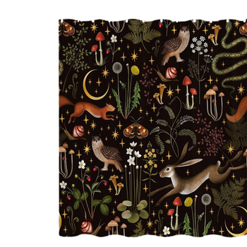 Vintage seenekujuline dušikardin, looduslik mets, liblikas, taim, lill, must, veekindel, vannitoa kaunistuskonks