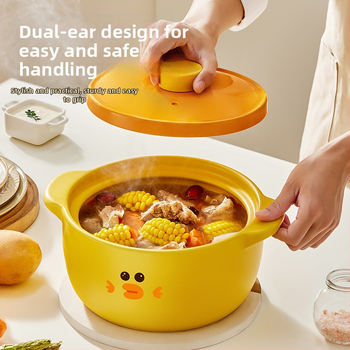 Puodas namams, atsparus aukštai temperatūrai, sausai degantis, neskilinėjantis keraminis dujinės viryklės puodas, ryžių troškinys, sriuba, sriubos puodas