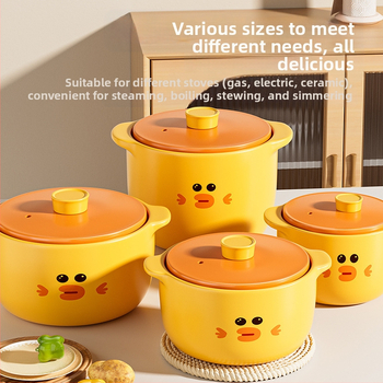 Puodas namams, atsparus aukštai temperatūrai, sausai degantis, neskilinėjantis keraminis dujinės viryklės puodas, ryžių troškinys, sriuba, sriubos puodas