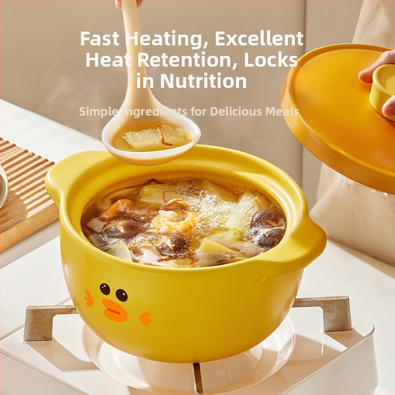 Puodas namams, atsparus aukštai temperatūrai, sausai degantis, neskilinėjantis keraminis dujinės viryklės puodas, ryžių troškinys, sriuba, sriubos puodas
