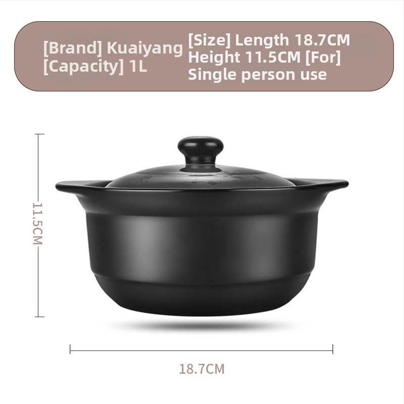 Puodas namams, atsparus aukštai temperatūrai, sausai degantis, neskilinėjantis keraminis dujinės viryklės puodas, ryžių troškinys, sriuba, sriubos puodas