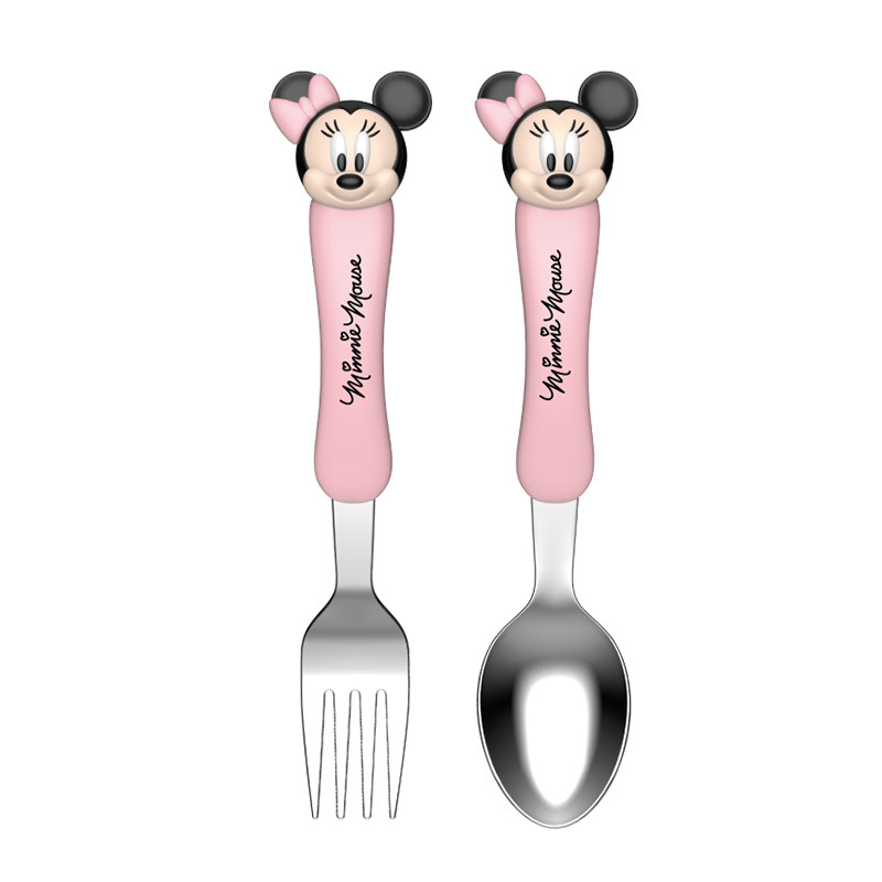 „Disney“ stalo įrankiai su dėžute, vaikiški šaukšteliai, kūdikių stalo šaukšteliai, 304 nerūdijančio plieno, nešiojamas krepšys