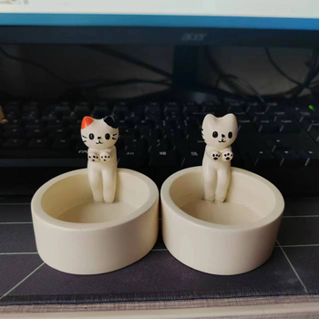 Sfeșnic transfrontalier nou creativ cu desene animate pisică design rășină artizanat decorare casă cadou