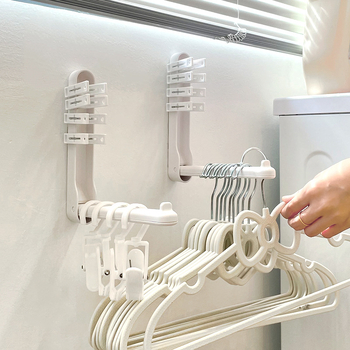 Закачалка за дрехи за съхранение на артефакти, балкон, сгъваема, без перфоратори, домакинска стойка, подходяща за общежитие, висяща стойка за сушене на дрехи, колектор за щипки