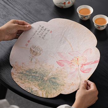 Vintažinis Xiangyun siūlų sauso arbatos kilimėlio stalo užtiesalas, rankų darbo kiniško dzenbudizmo medvilninis ir lininis puodo kilimėlis, padėkliukų kilimėlis, sauso arbatos staltiesė