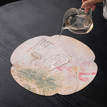 Vintažinis Xiangyun siūlų sauso arbatos kilimėlio stalo užtiesalas, rankų darbo kiniško dzenbudizmo medvilninis ir lininis puodo kilimėlis, padėkliukų kilimėlis, sauso arbatos staltiesė