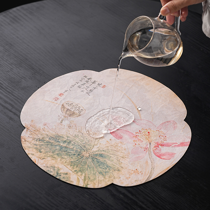 Vintažinis Xiangyun siūlų sauso arbatos kilimėlio stalo užtiesalas, rankų darbo kiniško dzenbudizmo medvilninis ir lininis puodo kilimėlis, padėkliukų kilimėlis, sauso arbatos staltiesė