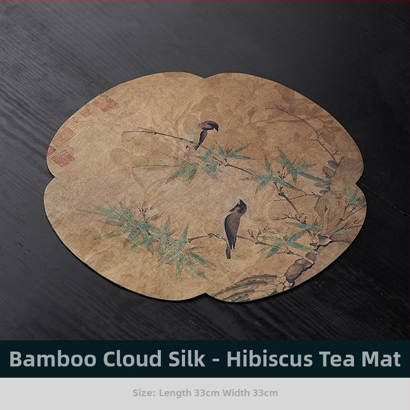 Vintažinis Xiangyun siūlų sauso arbatos kilimėlio stalo užtiesalas, rankų darbo kiniško dzenbudizmo medvilninis ir lininis puodo kilimėlis, padėkliukų kilimėlis, sauso arbatos staltiesė