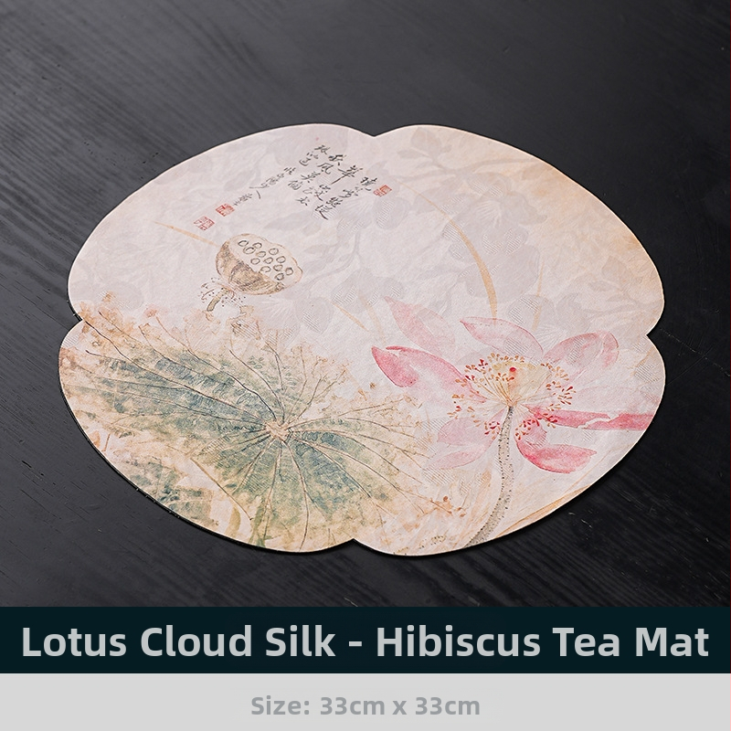 Vintažinis Xiangyun siūlų sauso arbatos kilimėlio stalo užtiesalas, rankų darbo kiniško dzenbudizmo medvilninis ir lininis puodo kilimėlis, padėkliukų kilimėlis, sauso arbatos staltiesė