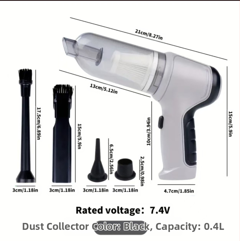 Прахосмукачка за кола, с двойно предназначение за кола и дом, безжична, ръчна, акумулаторна, мощна, малка, мини, мощна функция за издухване, преносима прахосмукачка