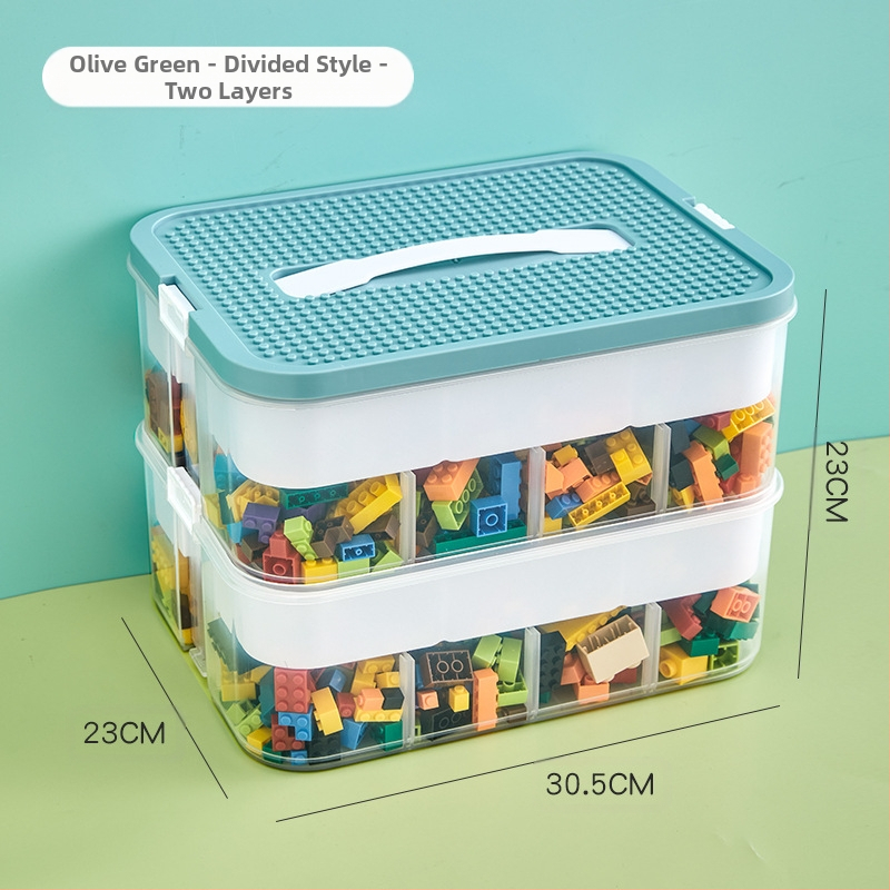 Vaikų žaislai, didelės dalelės, LEGO dalių laikymo dėžutė, klasifikavimo laikymo dėžutė, statybiniai blokeliai, rūšiavimo skyrius, organizavimo dėžutė