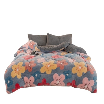 Naujo stiliaus šilta marginta žieminė antklodė, sustorinta dvipusė flanelinė snaigės rašto antklodė studentams, pavasario/rudens/žiemos stora antklodė, medvilninė antklodė