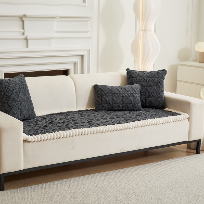 2024 нова зимна топла памучна кадифена възглавница за диван от масивно дърво, махагонов диван, неплъзгаща се дебела възглавница