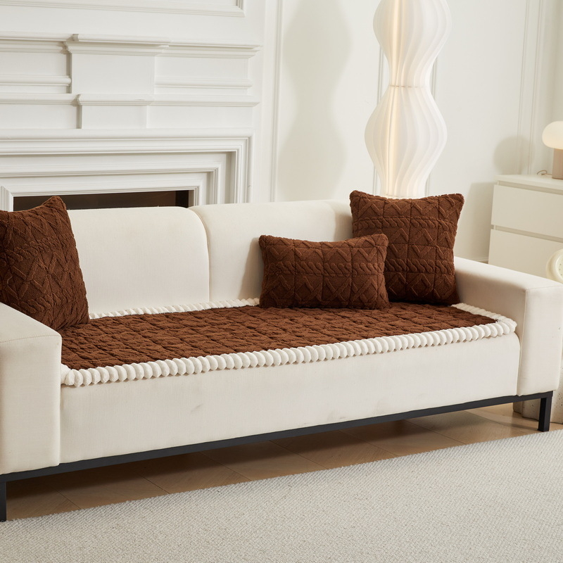 2024 нова зимна топла памучна кадифена възглавница за диван от масивно дърво, махагонов диван, неплъзгаща се дебела възглавница