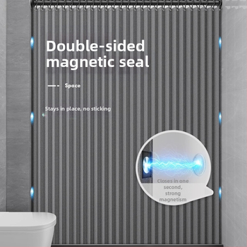 Dušikardin vannitoas, kokkupandav, nähtamatu, veekindel riie, kõrgekvaliteediline tualettruumi vahesein, dušši kuiv- ja märgeraldus