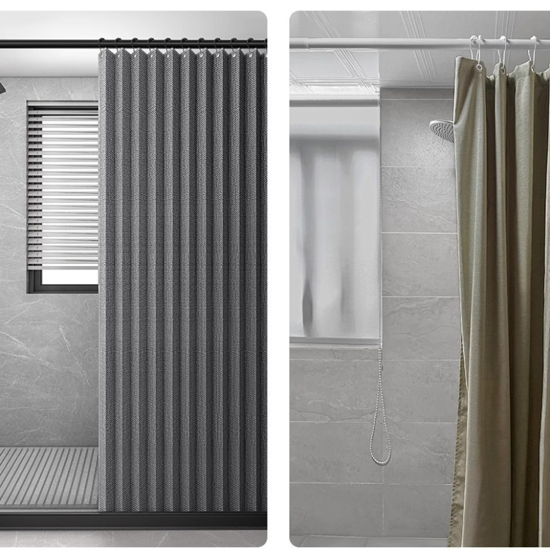 Dušikardin vannitoas, kokkupandav, nähtamatu, veekindel riie, kõrgekvaliteediline tualettruumi vahesein, dušši kuiv- ja märgeraldus