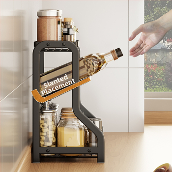 Virtuvės prieskonių laikymo lentynėlė, daugiasluoksnė, siauro tarpo, maža, prieskonių, prieskonių butelių dėžutės, laikymo lentynėlė
