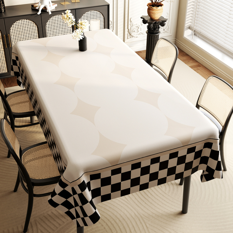 Söögilaua laudlina, veekindel ja õlikindel ühekordne lauamatt, ristkülikukujuline PVC laudlina, kerge, luksuslik, tipptasemel teelaua laudlina