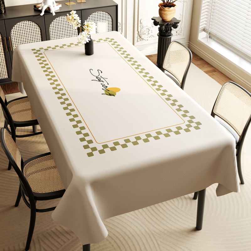 Söögilaua laudlina, veekindel ja õlikindel ühekordne lauamatt, ristkülikukujuline PVC laudlina, kerge, luksuslik, tipptasemel teelaua laudlina