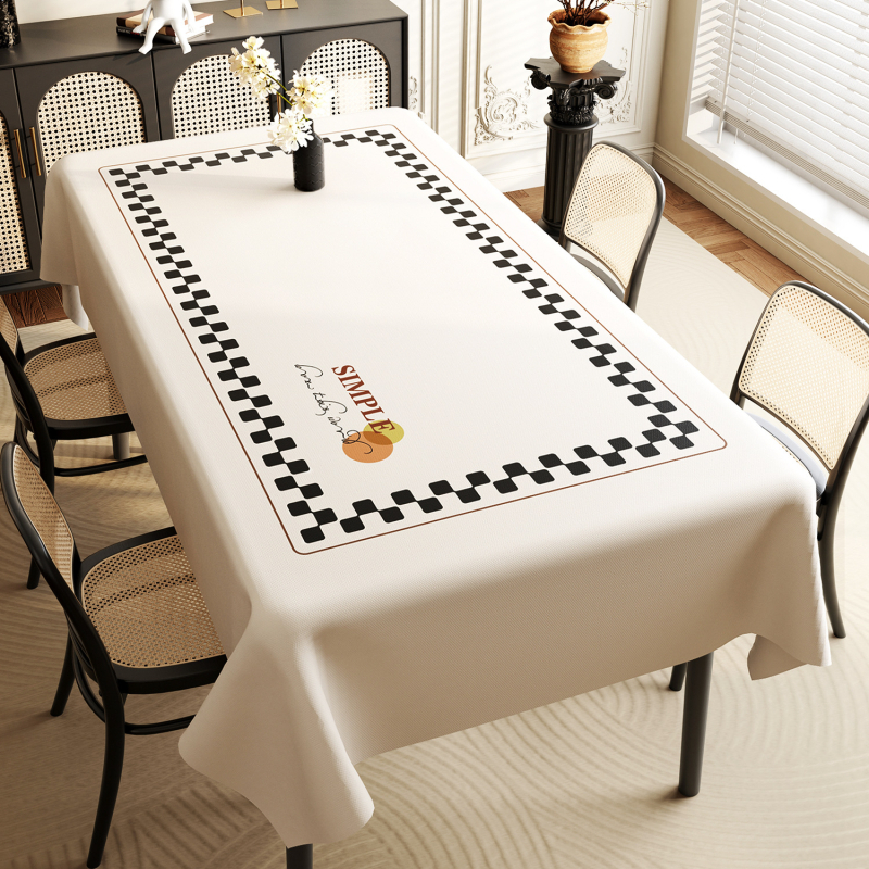 Söögilaua laudlina, veekindel ja õlikindel ühekordne lauamatt, ristkülikukujuline PVC laudlina, kerge, luksuslik, tipptasemel teelaua laudlina