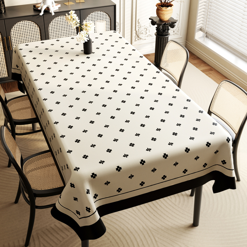 Söögilaua laudlina, veekindel ja õlikindel ühekordne lauamatt, ristkülikukujuline PVC laudlina, kerge, luksuslik, tipptasemel teelaua laudlina