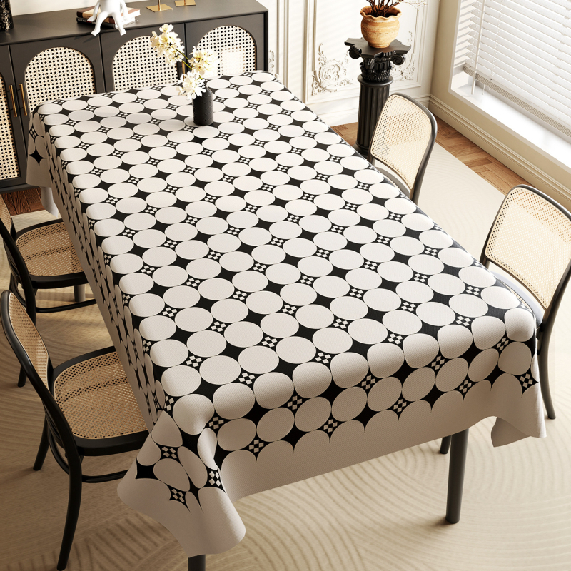 Söögilaua laudlina, veekindel ja õlikindel ühekordne lauamatt, ristkülikukujuline PVC laudlina, kerge, luksuslik, tipptasemel teelaua laudlina