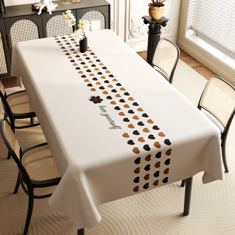 Söögilaua laudlina, veekindel ja õlikindel ühekordne lauamatt, ristkülikukujuline PVC laudlina, kerge, luksuslik, tipptasemel teelaua laudlina