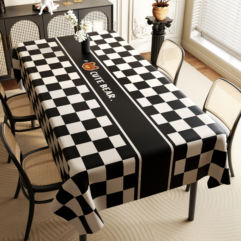 Söögilaua laudlina, veekindel ja õlikindel ühekordne lauamatt, ristkülikukujuline PVC laudlina, kerge, luksuslik, tipptasemel teelaua laudlina