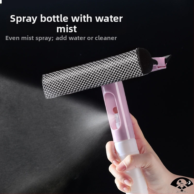 Почистващ спрей за стъкло, многофункционален домакински инструмент за тоалетна, двустранна чистачка на едро