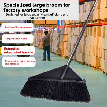 Didelė šluota didmeninė prekyba viena šluota kaimo kiemo buitinė valymo šluota sanitarijos darbuotojui didelė šerių šluota