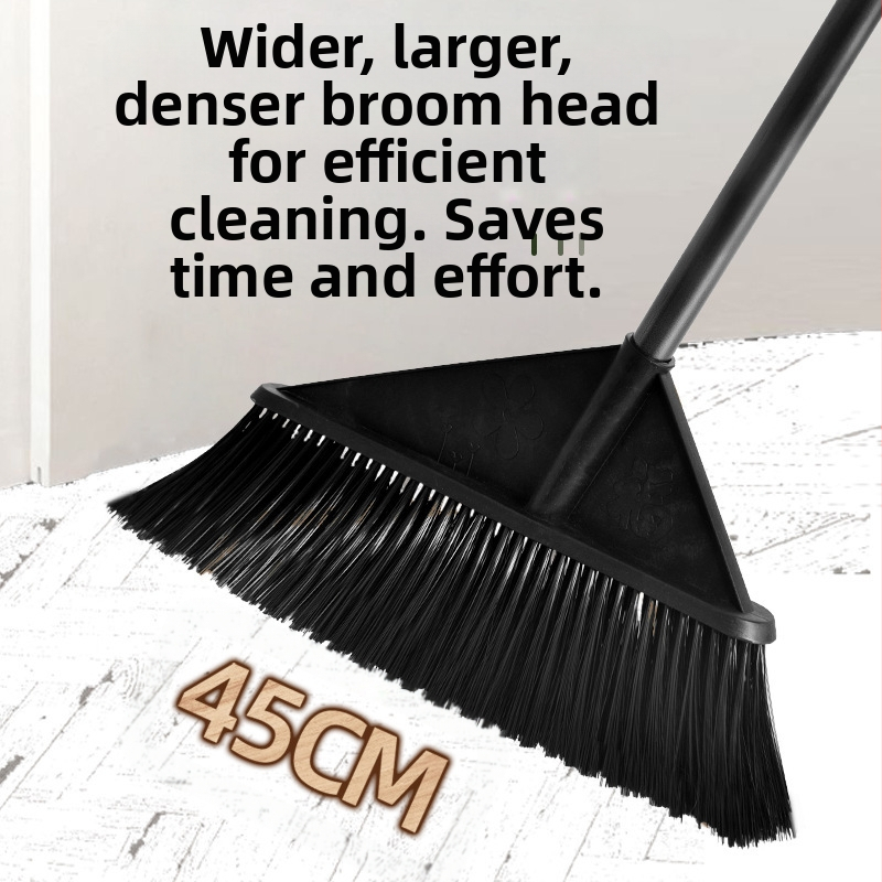 Голяма метла на едро с единична метла селски двор домакинска метла за почистване на санитария работник с голяма четина