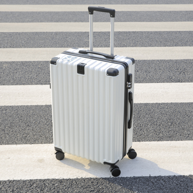 Pagasikohver, punane, 20-tolline, käru, universaalne ratastega, 24-tolline, meeste ja naiste, tudengite paroolikastiga nahkkott